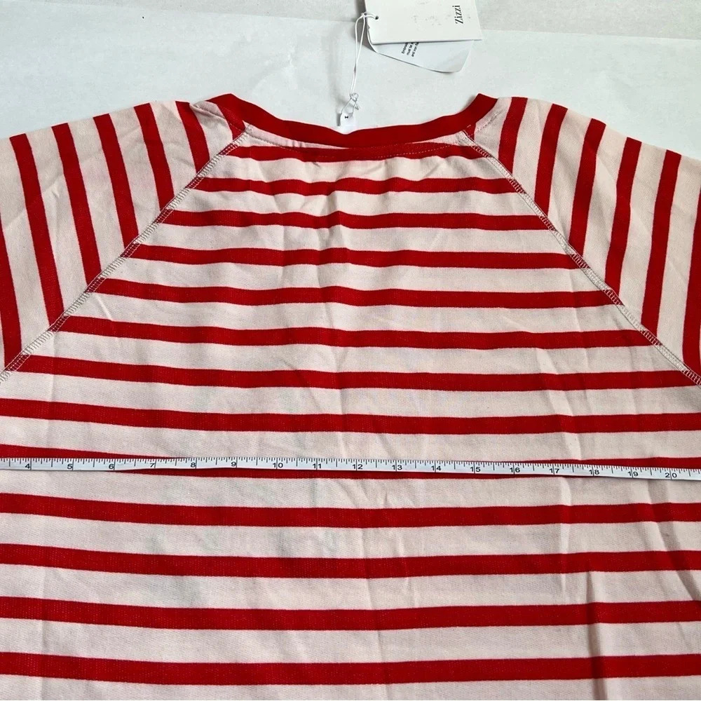 Zizzi Women's White Red Striped Pullover Sweatshirt Top Sz US 16 XL NWT Nautical - Picture 6 of 8